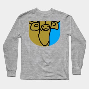 Gold Ox Face Long Sleeve T-Shirt